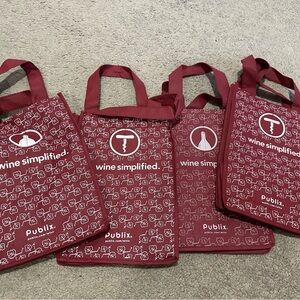Publix wine totes Reusable Eco Friendly lot of 8